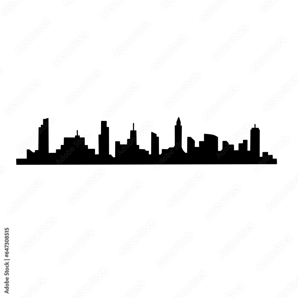 Vector silhouette of city