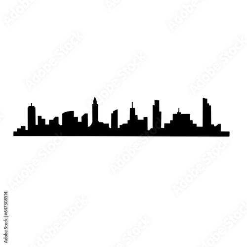 Vector silhouette of city