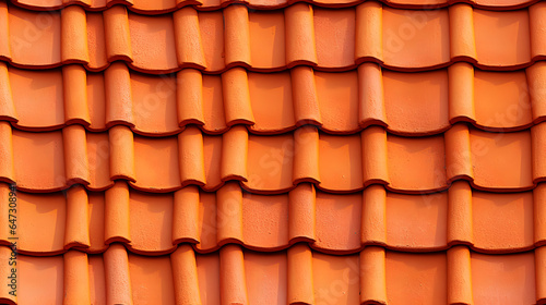 Seamless Tile - Roof, Clay Roofing Tiles - Generative AI