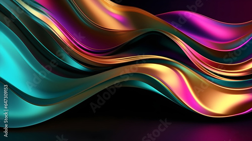 abstract wavy liquid background with smooth lines