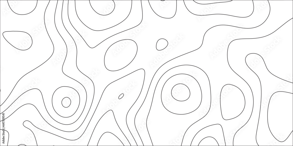 Ocean topographic line map with curvy wave isolines vector illustration. Abstract topographic contours map background, Vector contour topographic map. Cartography texture abstract banner use.. Ocean topographic line map with curvy wave isolines vector illustration. Abstract topographic contours map background, Vector contour topographic map. Cartography texture abstract banner use..