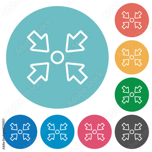 Centering object outline flat round icons photo