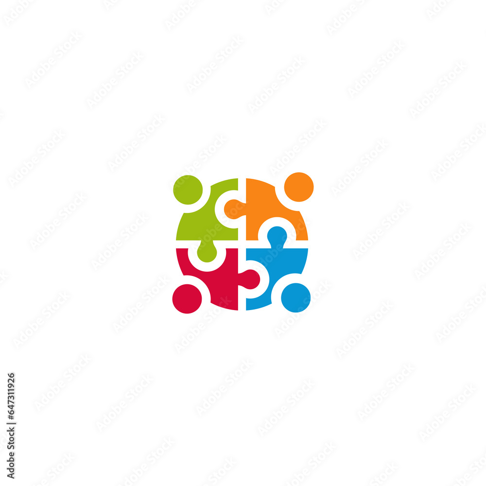 team puzle design logo