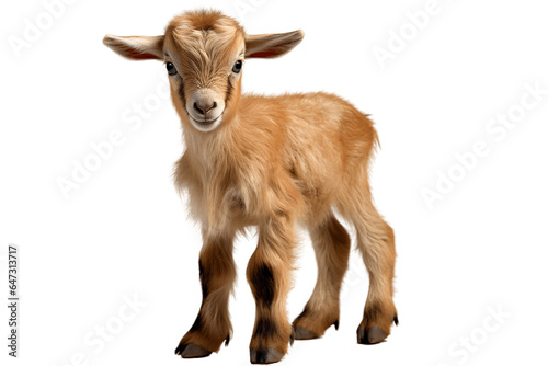 Capturing Baby Goat Magic isolated on a transparent background, Generative Ai