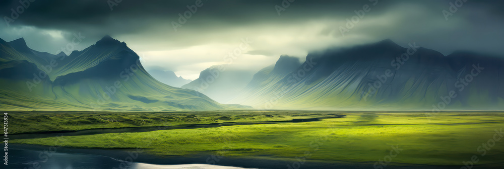 Landschaft in Island. Generiert mit KI Landschaft in Island. Generiert mit KI