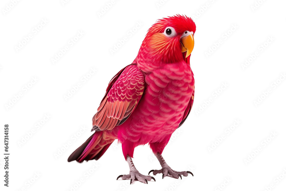 The Graceful Pink Keet isolated on a transparent background, Generative Ai