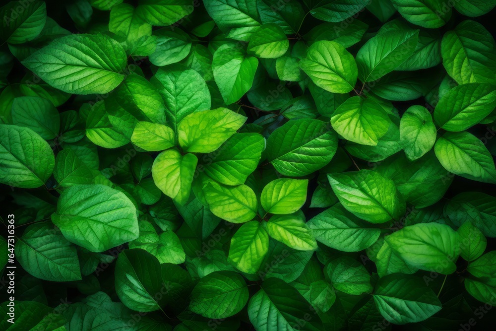 Green leaves background. Generative AI Green leaves background. Generative AI