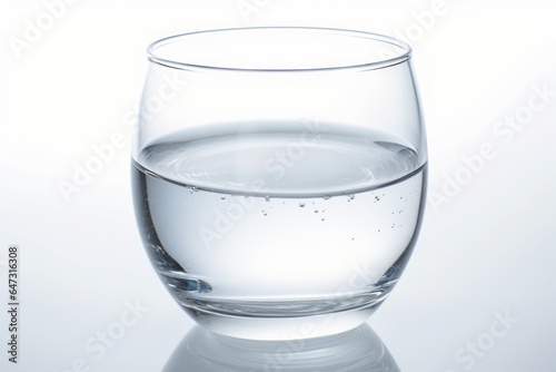 Glass of water isolated on a white background. Generative AI