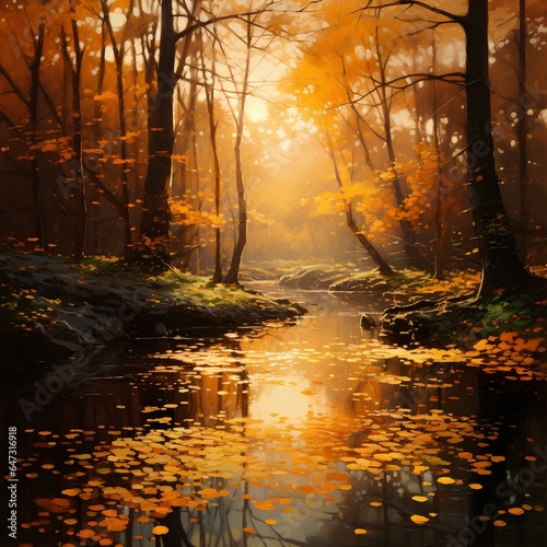golden autumn in the forest
