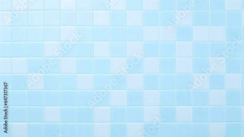 Fototapeta Naklejka Na Ścianę i Meble -  light blue ceramic wall and floor tiles abstract background. Design geometric mosaic texture. Simple seamless pattern for backdrop advertising banner poster or web. generative AI