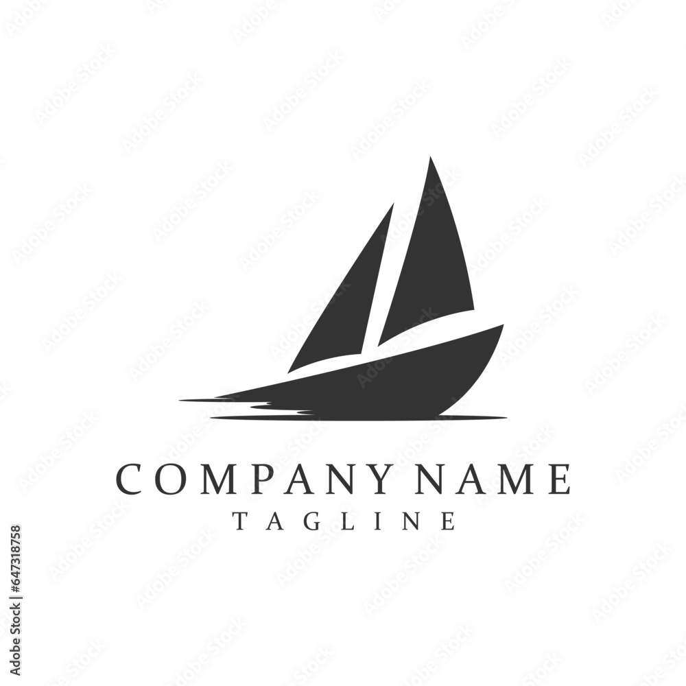 sailboat illustration design vector template sailboat illustration design vector template