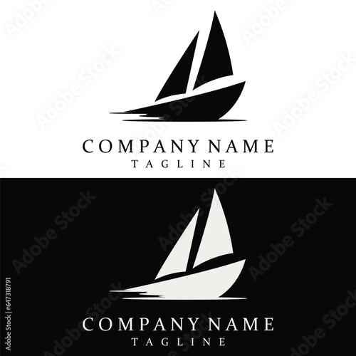 sailboat illustration design vector template
