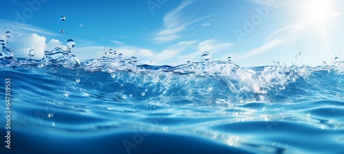 Fototapeta Naklejka Na Ścianę i Meble -  Sea wave. Generative AI technology.	
