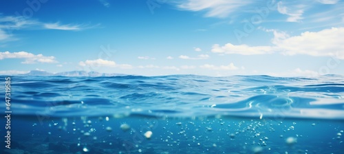 Blue ocean water Generative AI technology. 