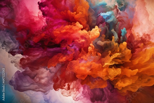 Vibrant  dreamy clouds in rich shades of red  orange  blue  gold  and purple. Generative AI