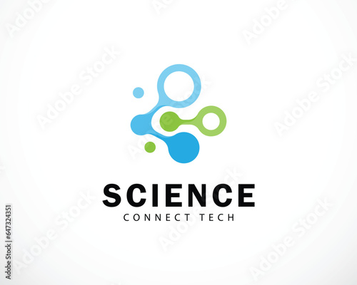science logo creative connect molecule biology design concept smart brain