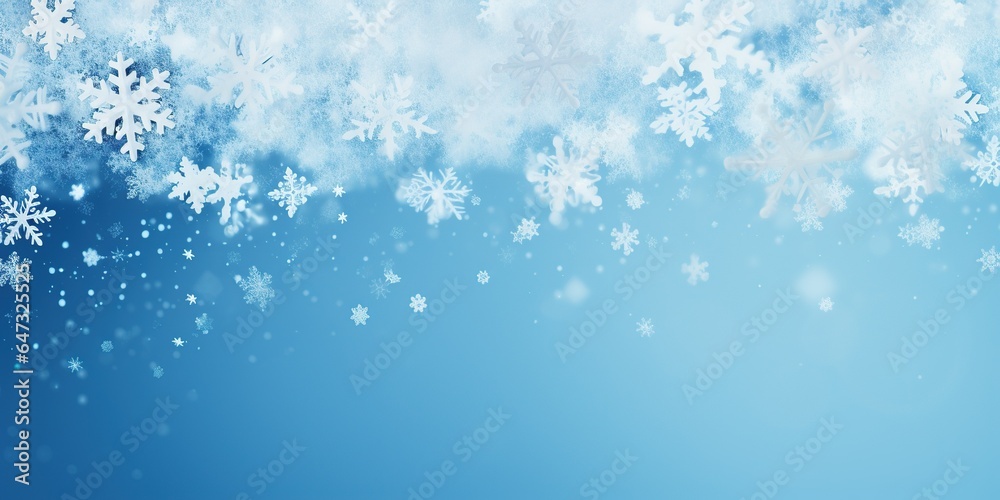 Stock photography christmas banner color trend of 2023, copy space, Snow generative AI