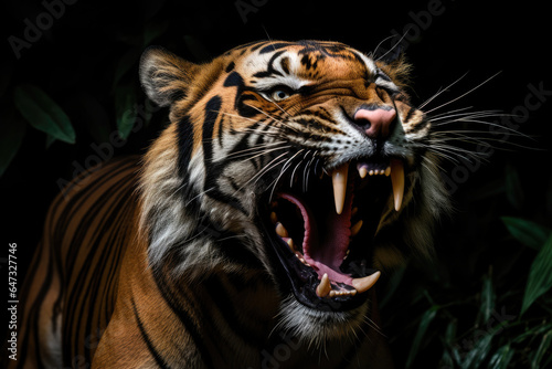 Sumatran tiger with open mouth © Veniamin Kraskov
