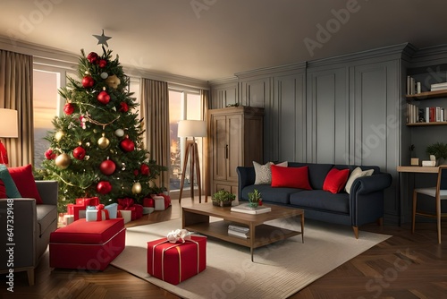 At-home Christmas tree decorating  . © Nazia