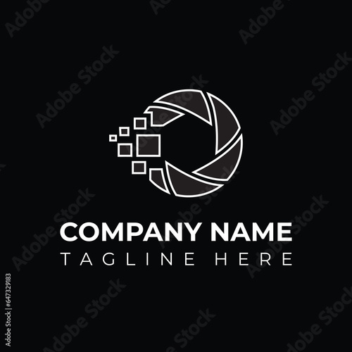 player icon, symbol illustration design. Logo creation. Photography company logo, Photo logoDesign Logo and Monogram, camera signal wave icon, M Logo, Modern Play button or sign vector 