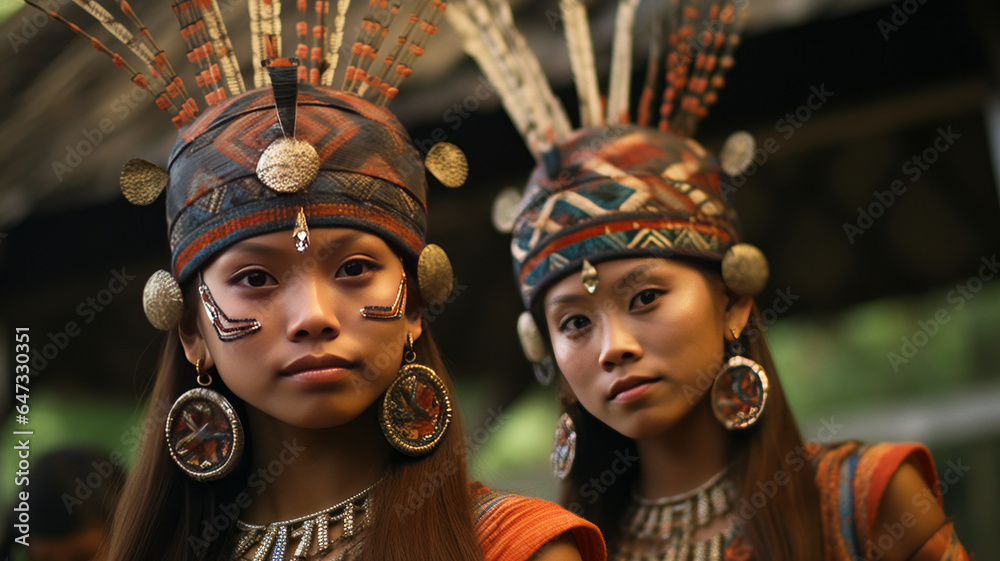 Obraz premium dayak girls