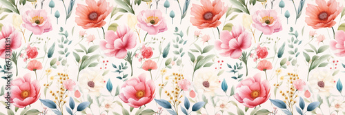 Waterpainted Floral Background Design
