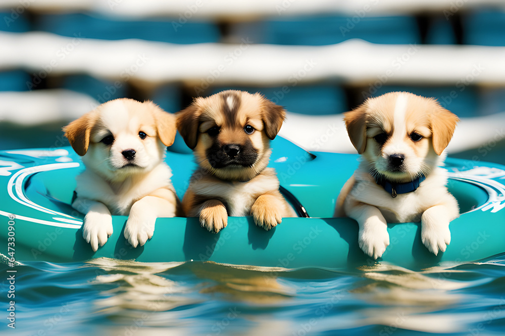 puppies in water
Generative AI puppies in water
Generative AI