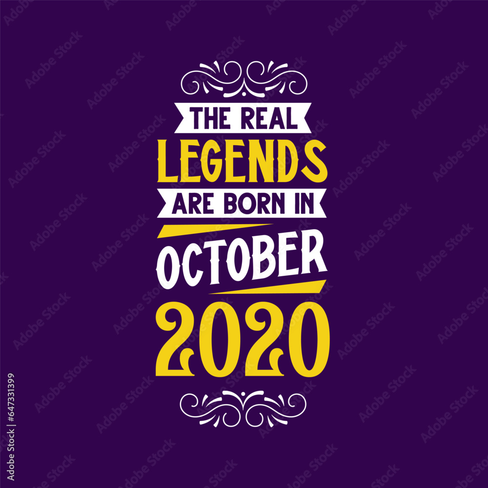 The real legend are born in October 2020. Born in October 2020 Retro Vintage Birthday