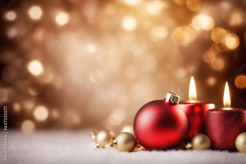 christmas decoration with candles background