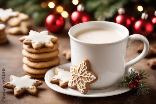 christmas cookies and milk