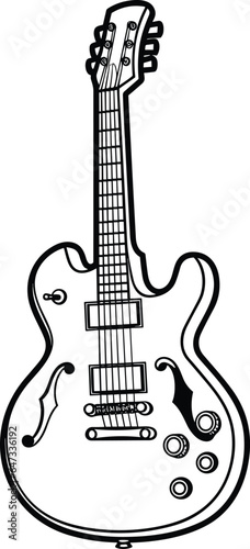 Guitar vector illustration for t-shirt logo