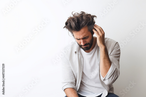 man with depressed