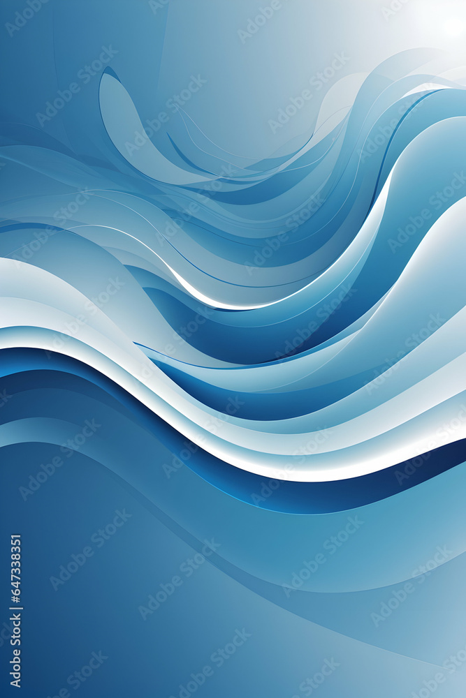 Obraz premium Vector smooth blue background