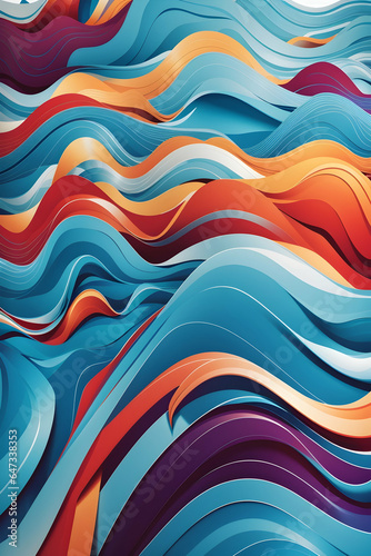 Vector smooth blue and orange background