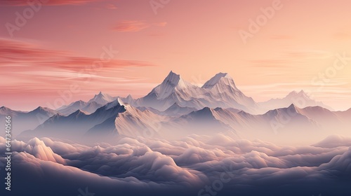  a view of a mountain range from a high altitude point of view.  generative ai © Jevjenijs