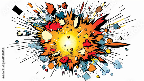 Comic Explosion Png - Comic Book Explosion Png generative ai