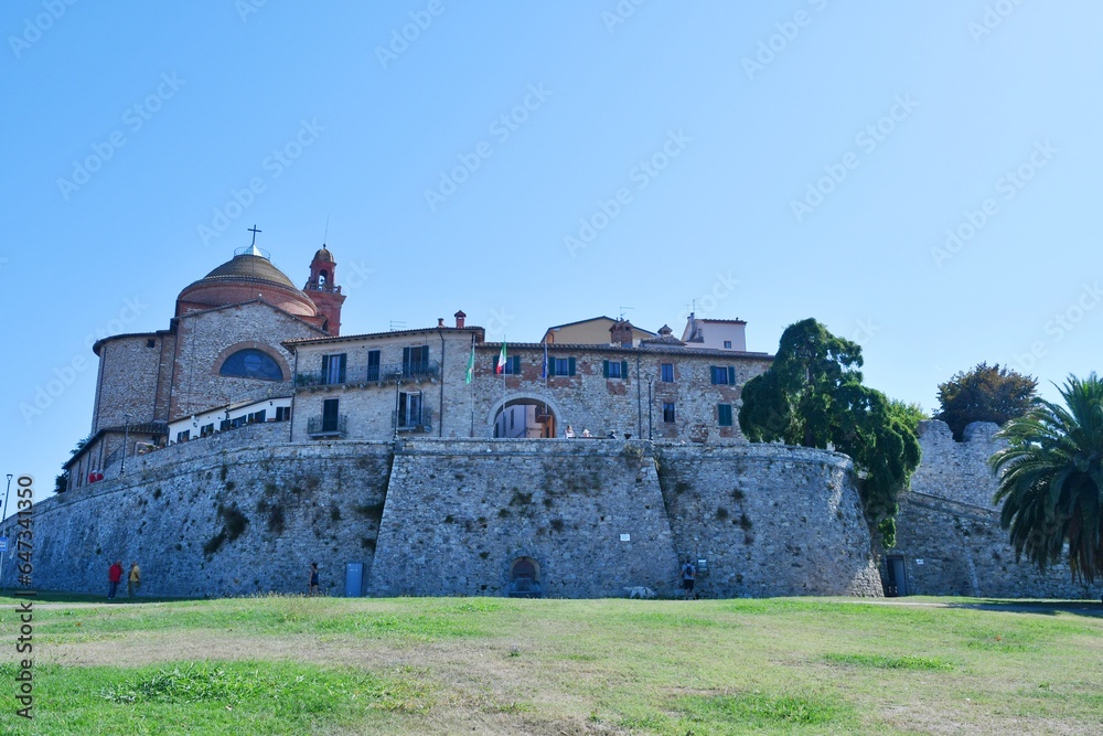 The walls of Castiglione del Lago, a medieval town in the Umbria region, Italy.