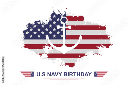 United States Navy birthday background.