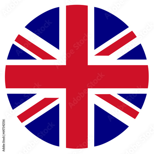 United Kingdom union jack flag transparent png. UK flag vector. UK flag circle. round circular UK flag. flat style round shape 3d flag