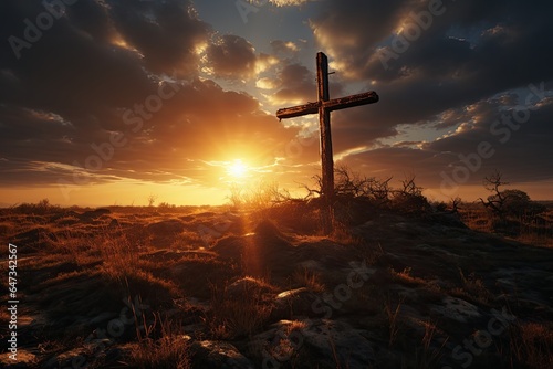 Jesus Christ cross Easter resurrection concept