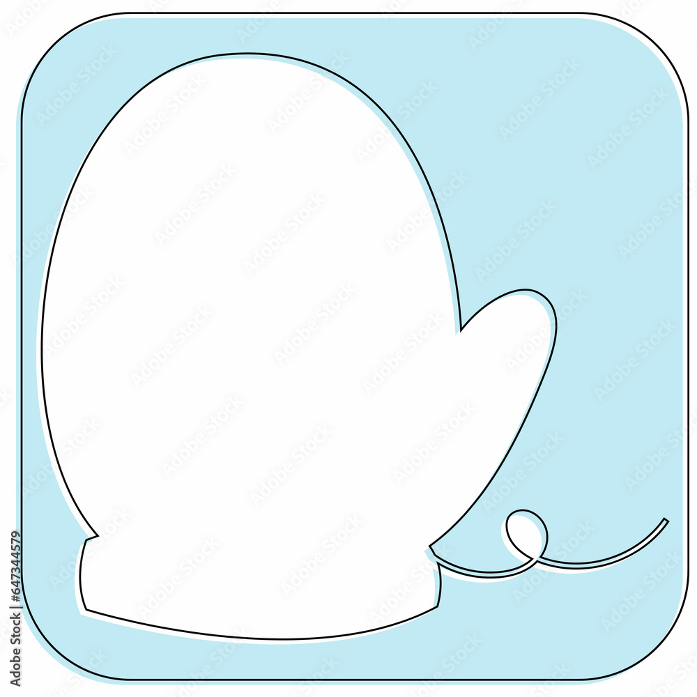 Mitten Christmas icon for design.
Mitten Christmas icon for design.