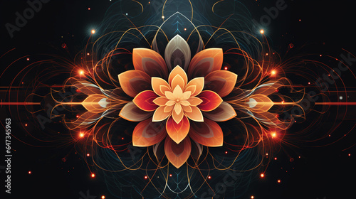 Fractal apophysis flower design wallpaper