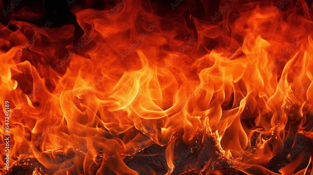 Raging fire with intense flames and burning energy Raging fire with intense flames and burning energy
