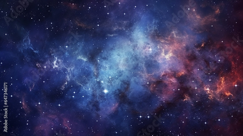 Cosmic space background with stars and nebulae