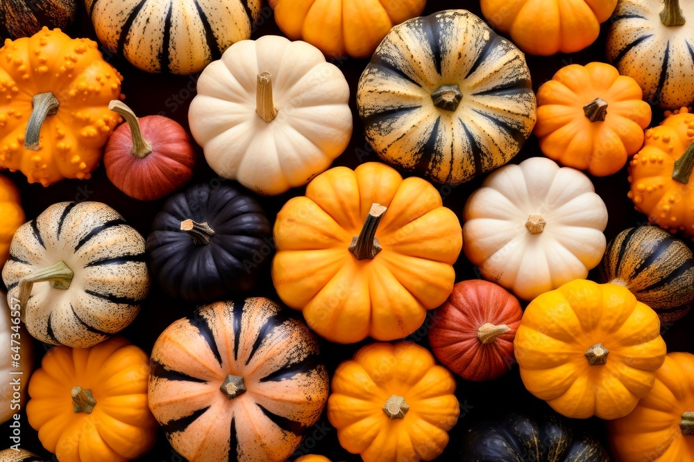 Various fresh ripe pumpkins as background Various fresh ripe pumpkins as background