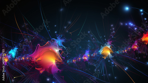 Molecular unsaturation visualized in apophysis fractal lights