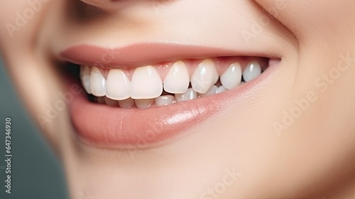 Dental Care. close up mouse Beautiful asian Woman Healthy Smile young Female Smile show beautiful of teeth  confident in orthodontics