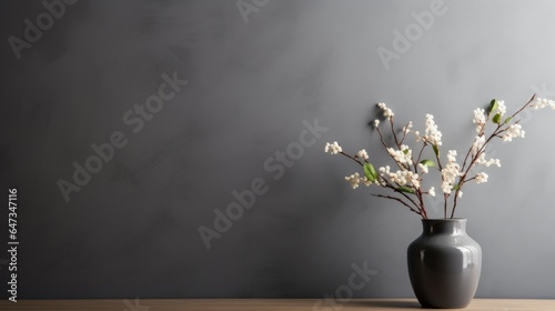 Minimalist  industrial-inspired gray wall with glossy finish and textured surface. Natural sunlight casts abstract shadows  creating a play of light and shadow. Perfect for contemporary home decor an
