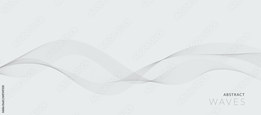 Abstract grey wavy lines vector background. Vector modern gray background template. Dotted wave lines. Abstract grey wavy lines vector background. Vector modern gray background template. Dotted wave lines.