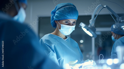 Female Surgeon Preparing for Surgery in Modern Hospital